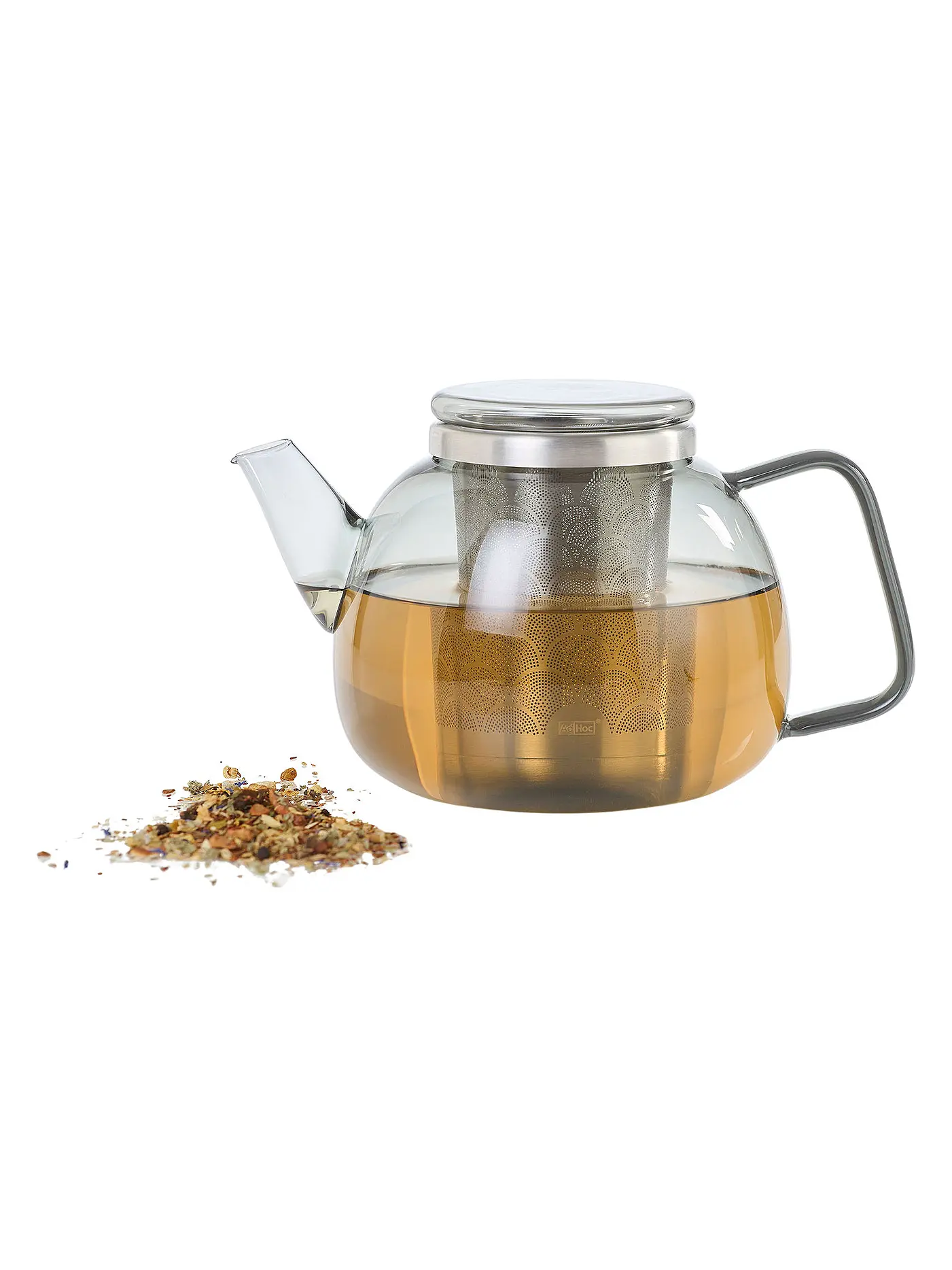 AD HOC | Teekanne 1,2 l YUNA Glas / Grau | 